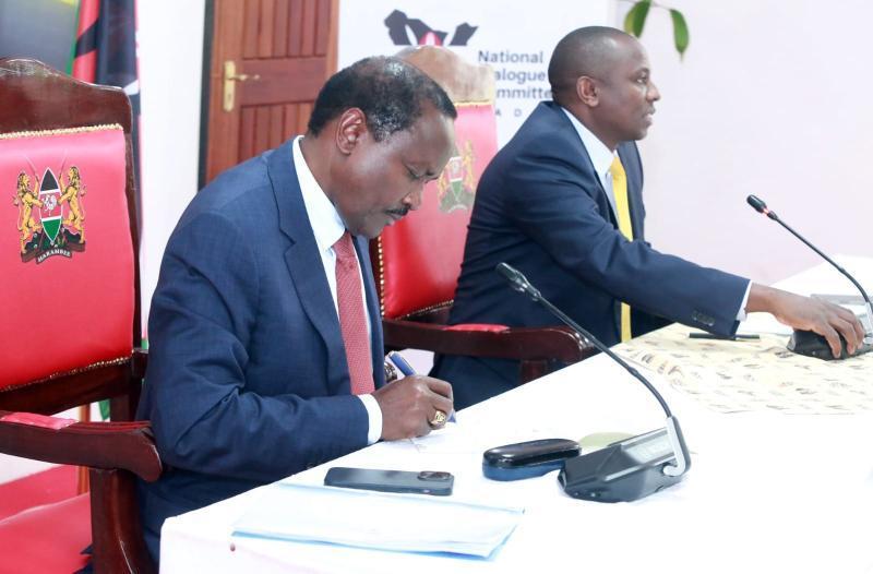 File image of Kalonzo Musyoka and Kimani Ichung'wah.